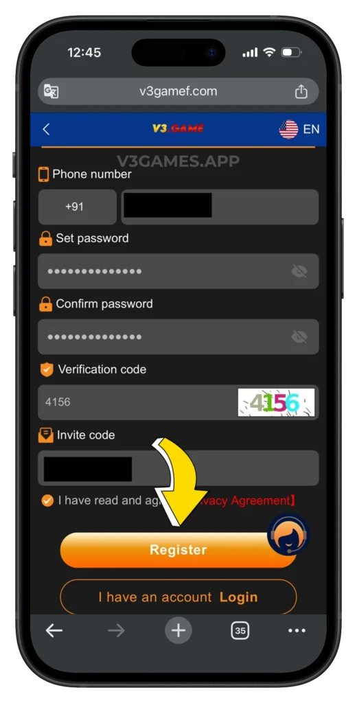 V3GAME-REGISTER